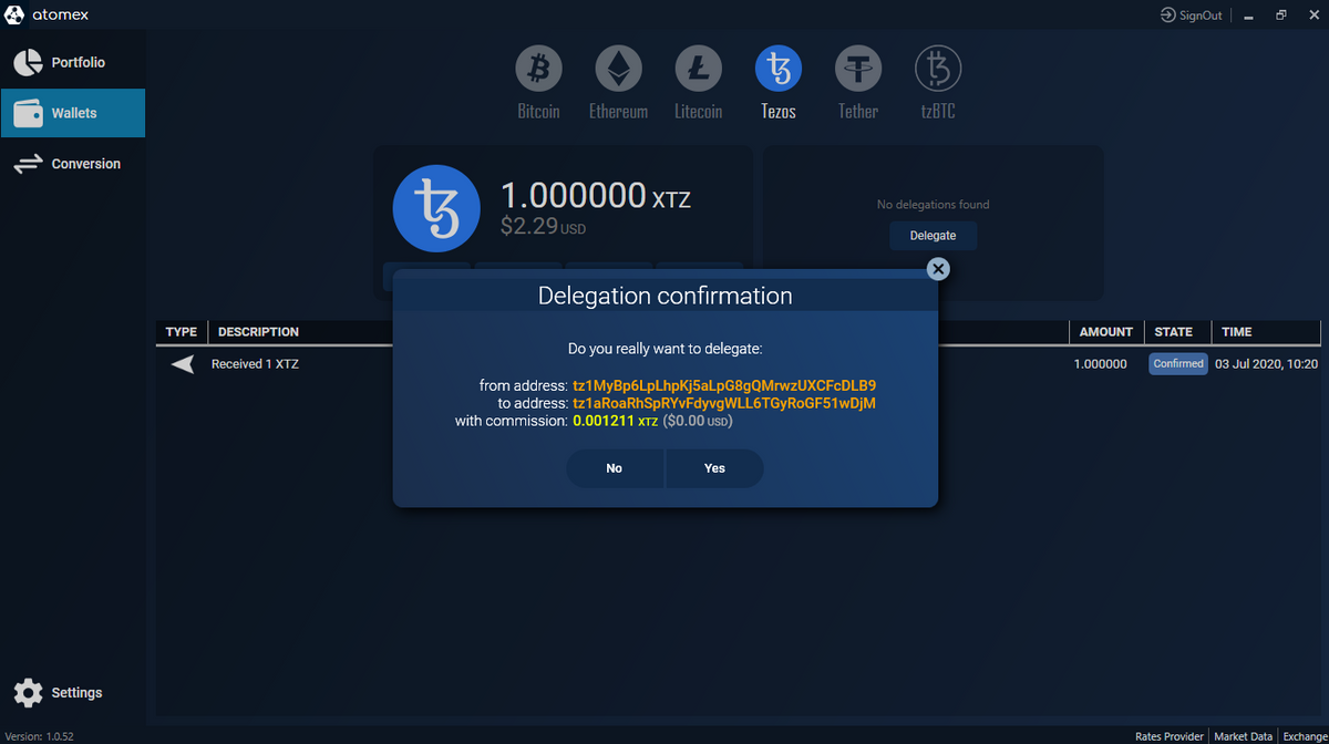 How To Stake Tezos Xtz Using Atomex Desktop Wallet A Detailed Guide