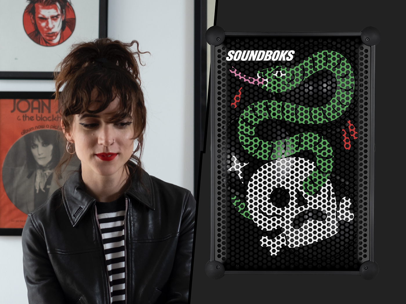 Pippa Toole with her limited Artist Edition SOUNDBOKS