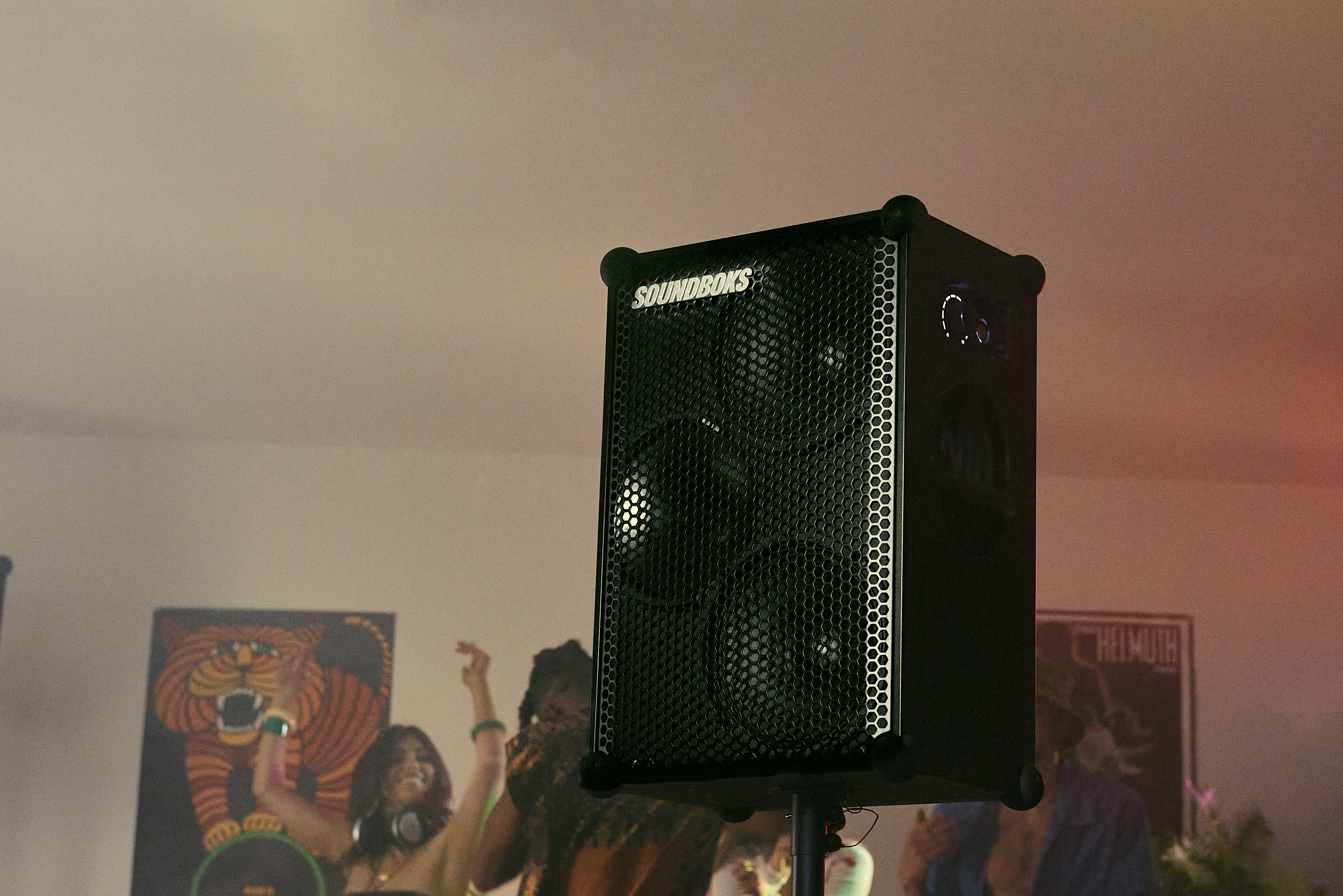 SOUNDBOKS bluetooth speaker at a party