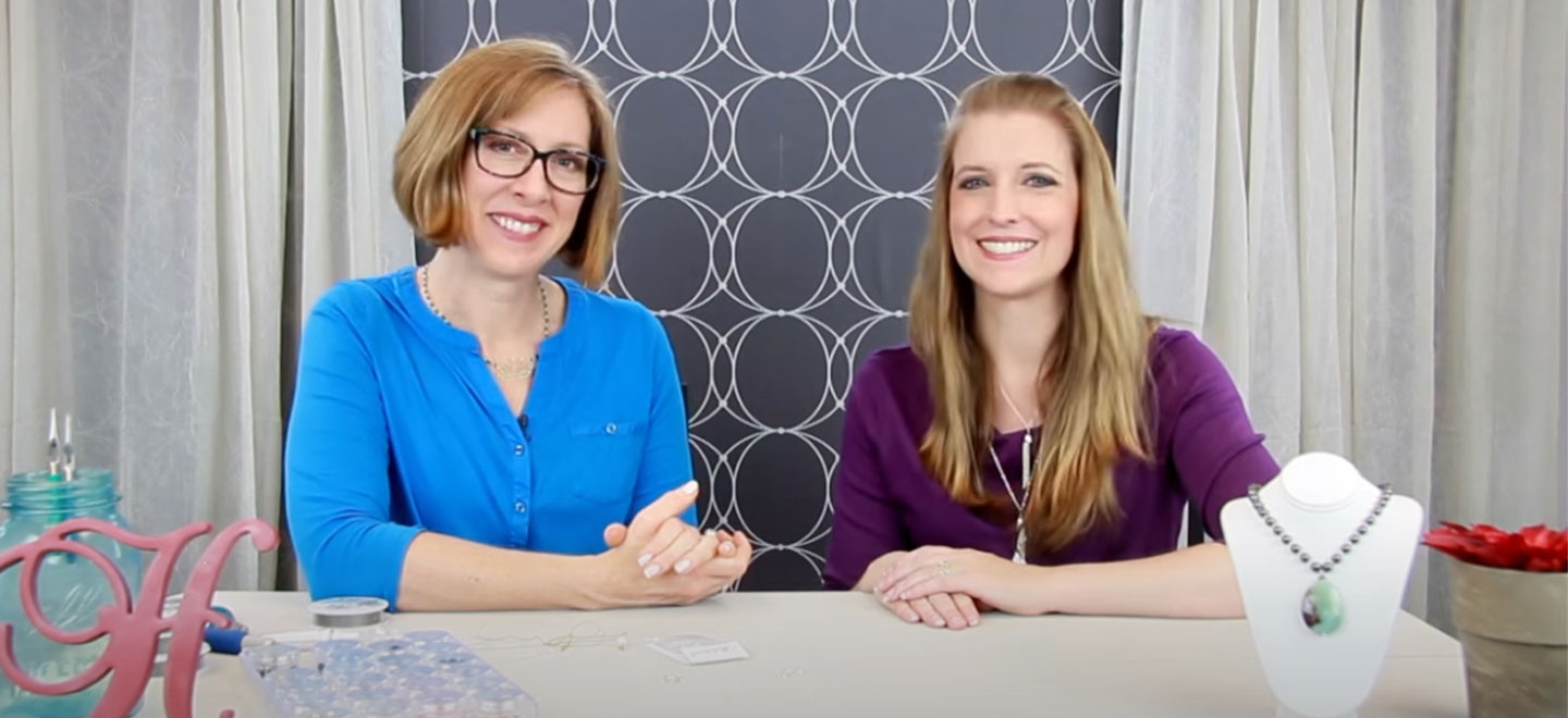 Watch Hilary and Katie Hacker finish beaded jewelry using crimp, crimp covers and cable thimbles!