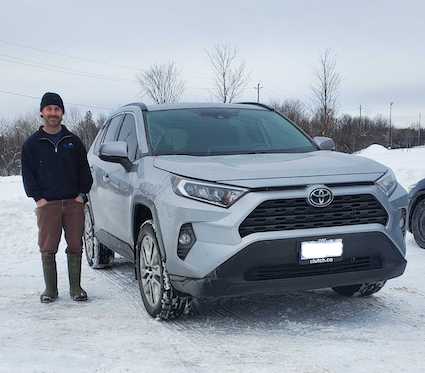 review author with their recently purchased car