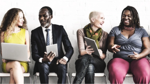 Group of people waiting for a job interview