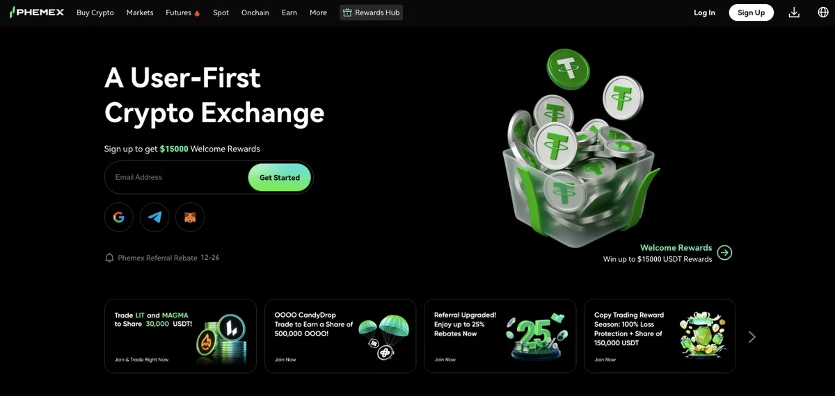 Phemex is a full-service exchange for traders