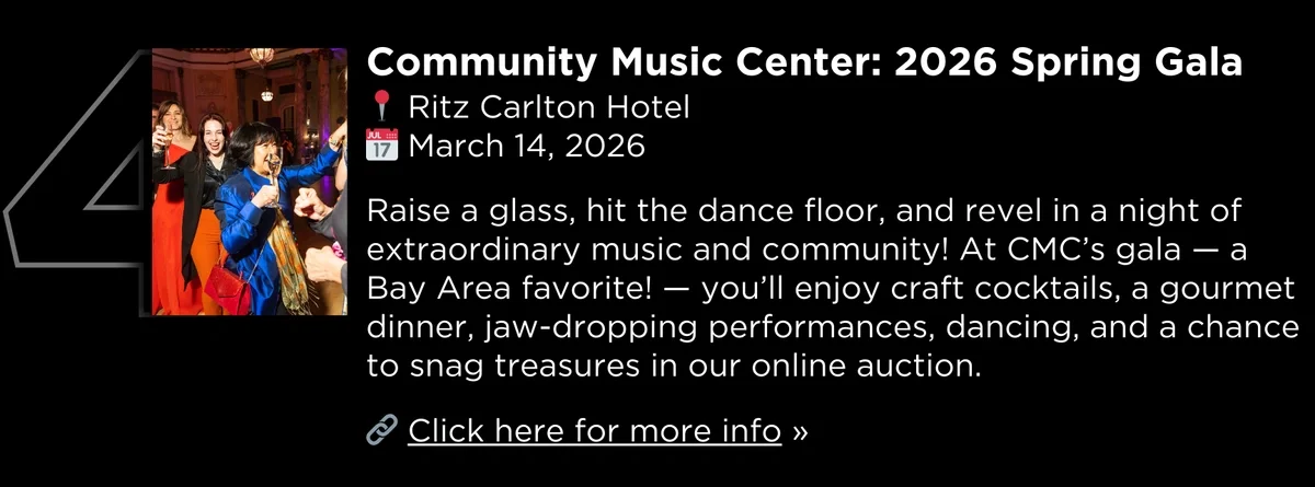 Community Music Center&rsquo;s 2026 Spring Gala