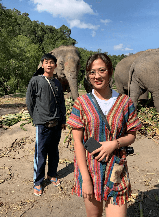 Bestie with sanctuary care taker photobomb