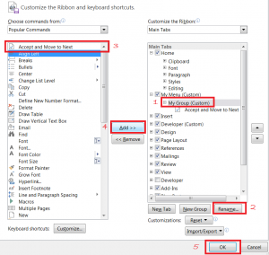 Office Ribbon Customization New Group and Command