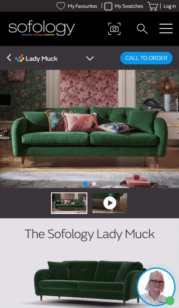 Mobile view of Visual Bundles on Sofology's website