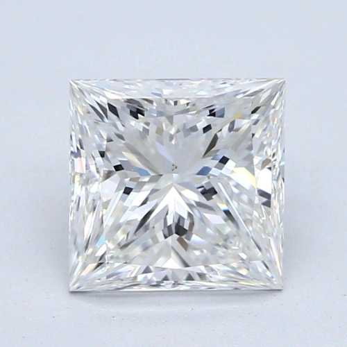 2.5 carat G color princess cut diamond
