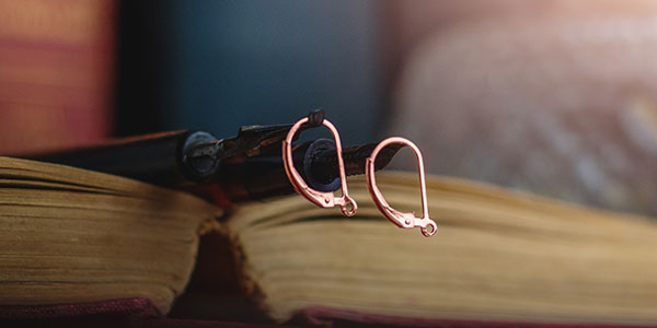 Rose gold-filled leverback earrings