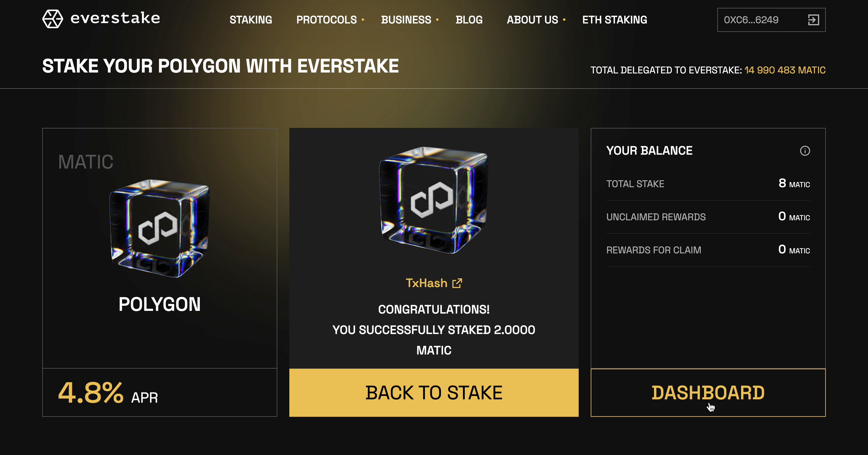Blog How To Stake MATIC On Everstake Website