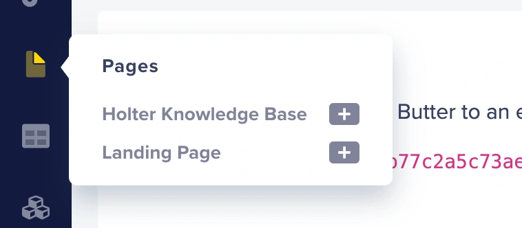 Select Holter Knowledge Base page type from the Pages menu