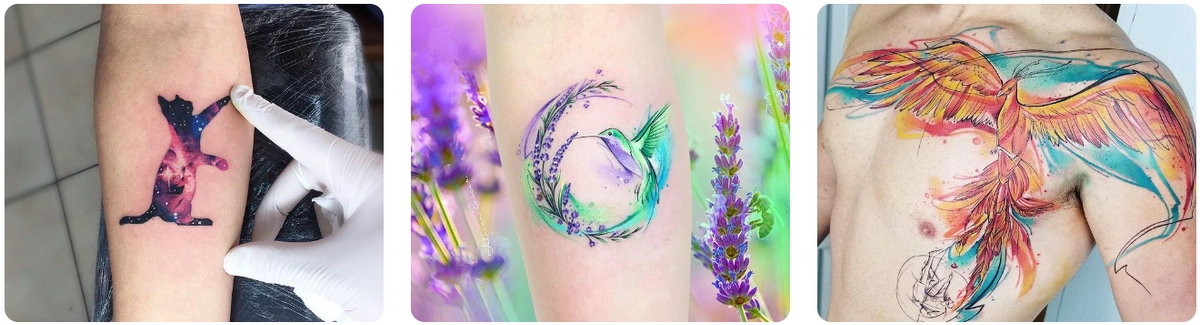 three tattoo examples by tattoo artist adrian bascur