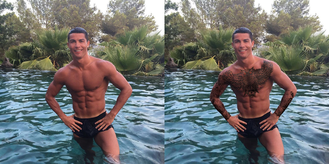 What if Cristiano Ronaldo had tattoos? Take a peak ...