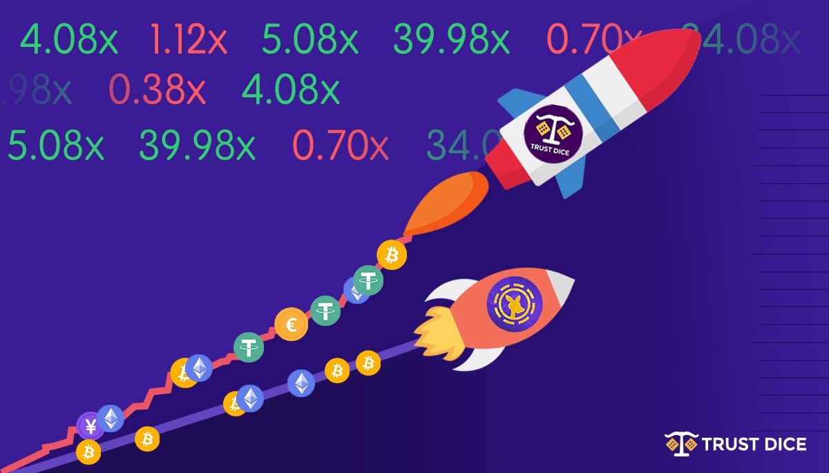 TrustDice  Jogo de Bitcoin Crash, o que é? Como Jogar?