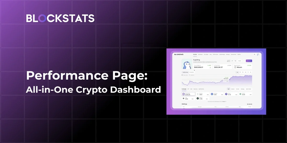 Blockstats' Performance Page: All-in-1 Crypto Dashboard