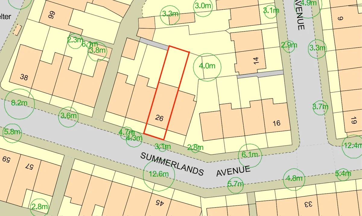 London area with National Tree Map