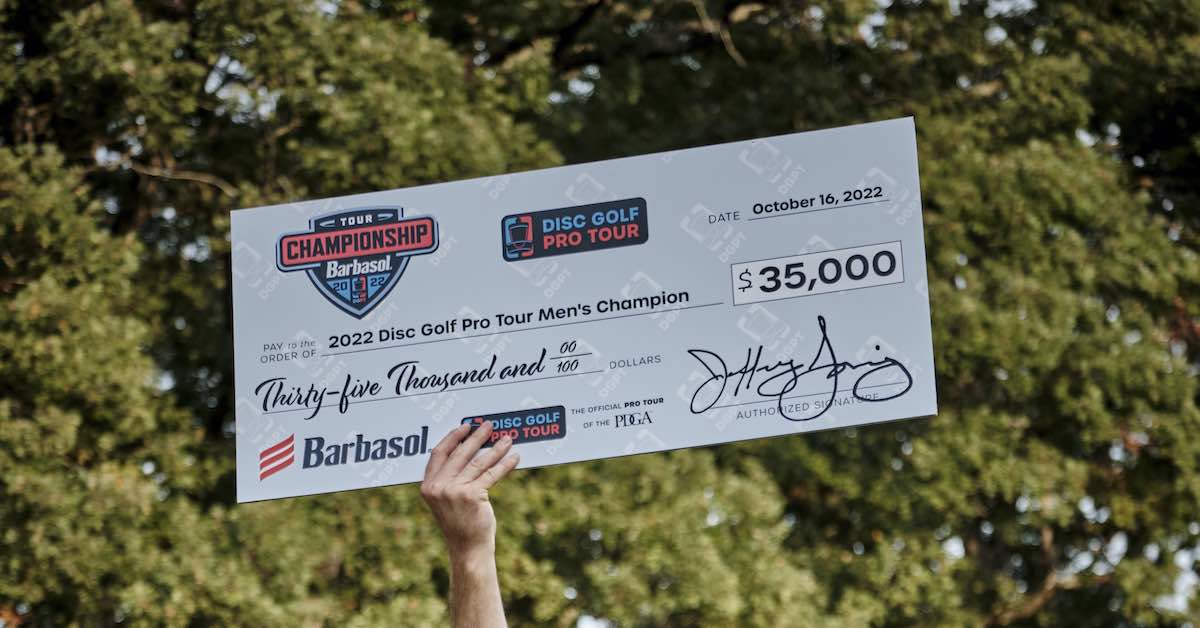 A large check for $35,000
