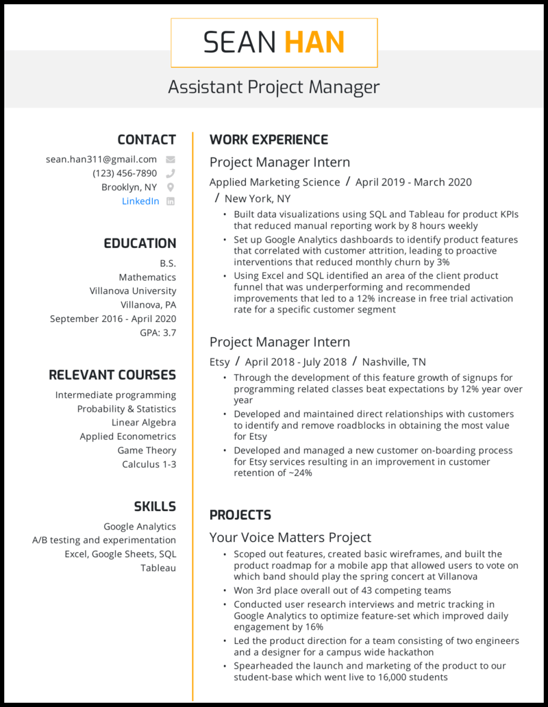 5 Project Manager Resume Examples For 2021