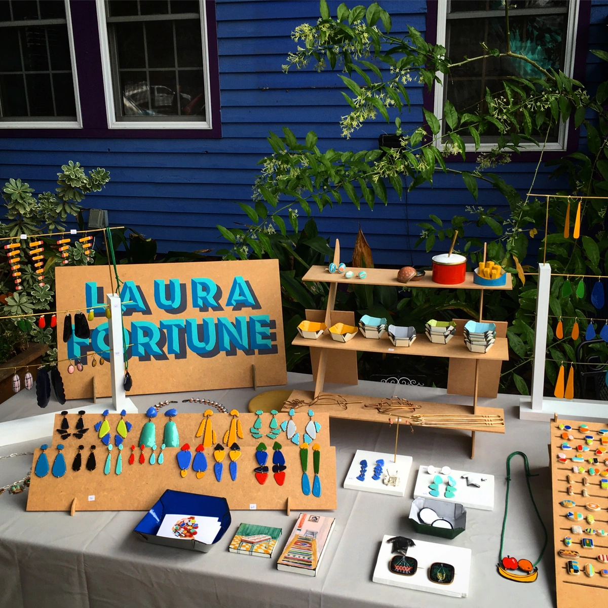 Laura Fortune enamel jewelry display