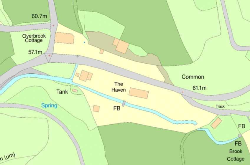 OS MasterMap® sample of an area