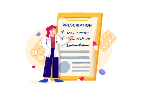 doctor with prescription pad