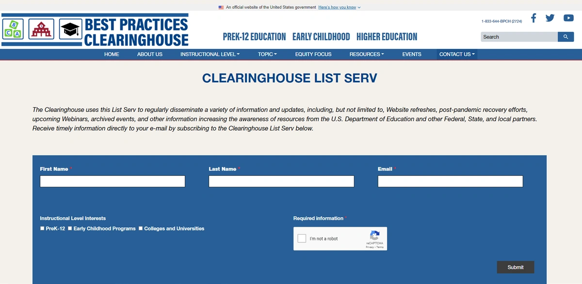 Best Practices Clearinghouse List Serv