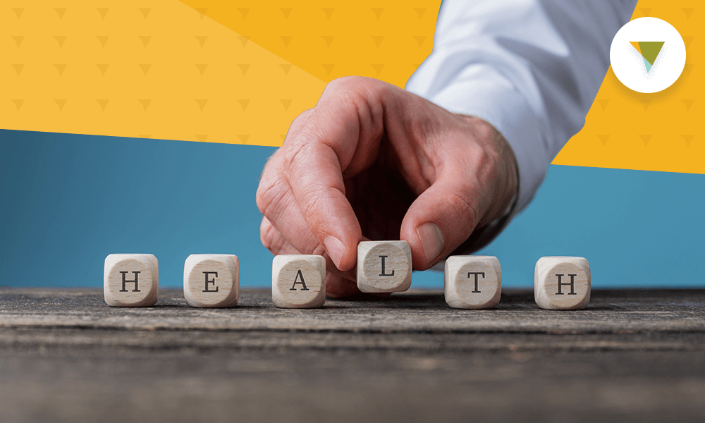 Letter blocks spelling health