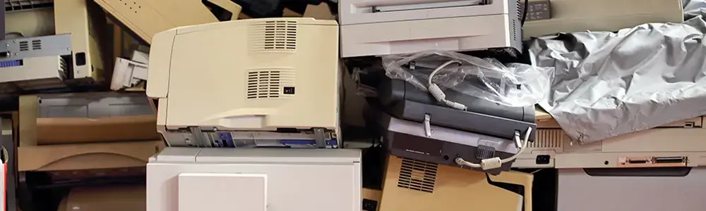 pile of old printers