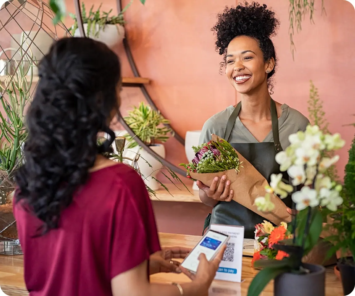 lady in flowershop