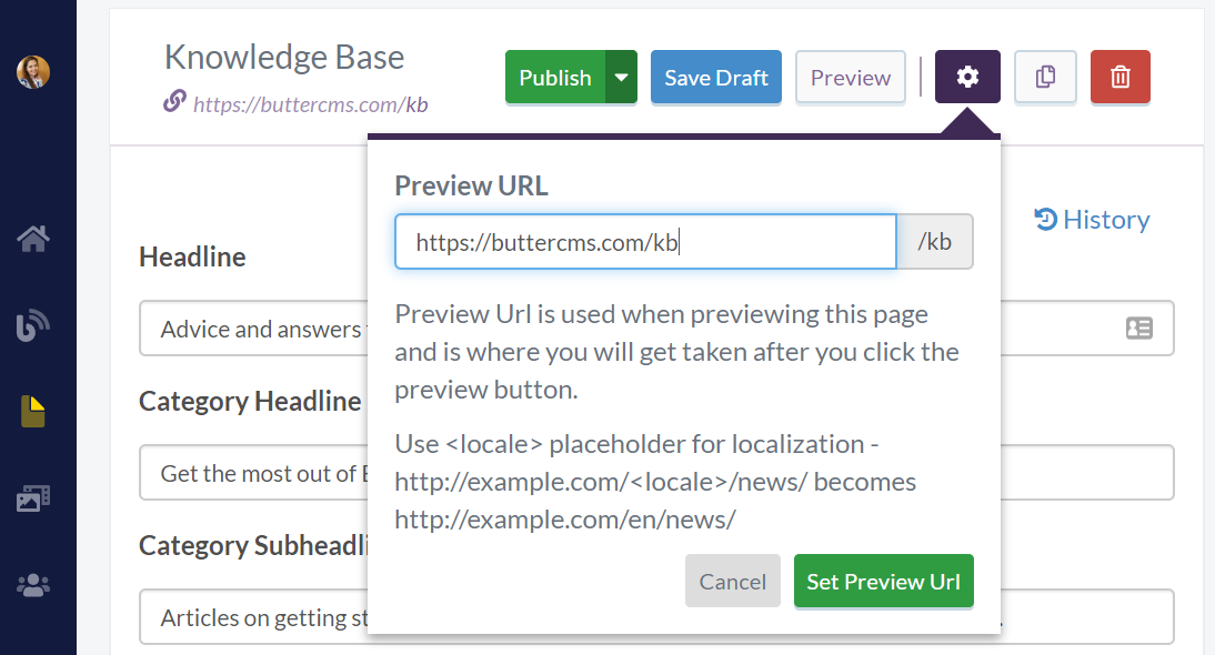 Previewing Blog Posts And Pages | Knowledge Base | ButterCMS