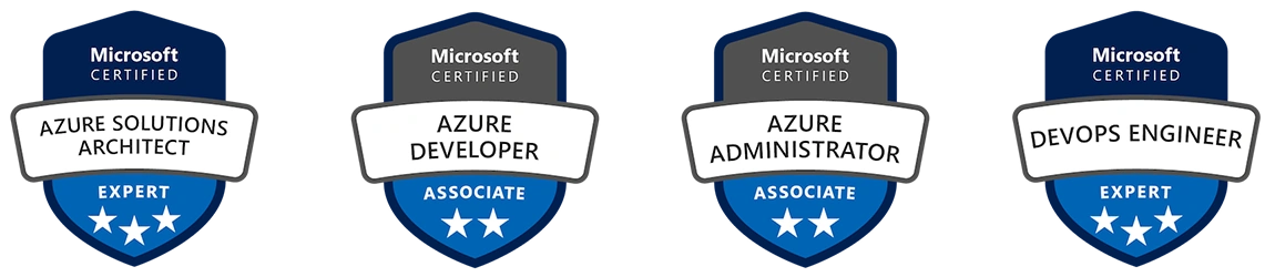 Microsoft certification badges