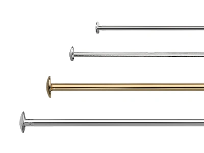 Sterling silver and gold-filled headpins in various sizes
