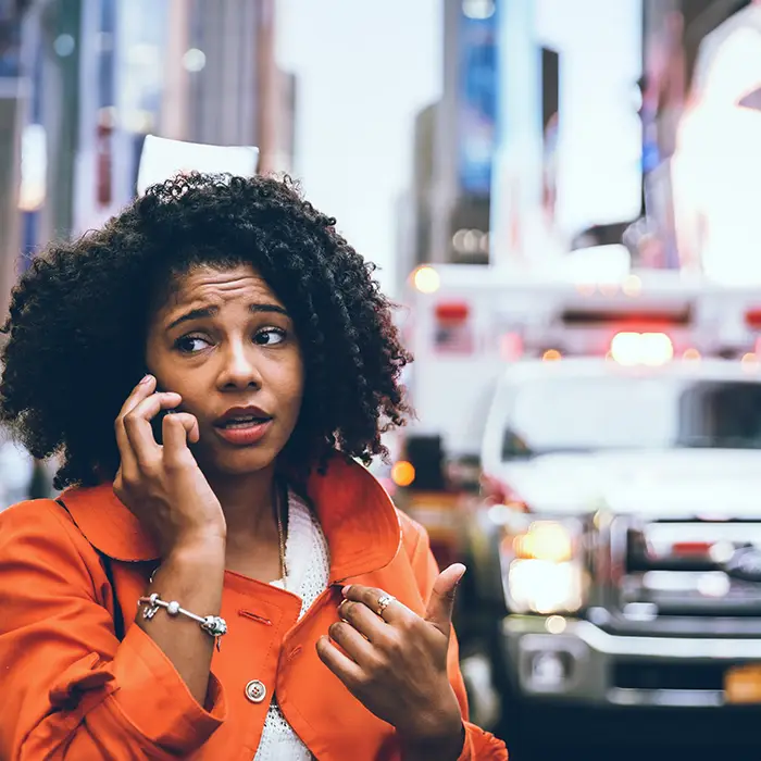 woman on phone