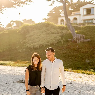 Couple on the beach.