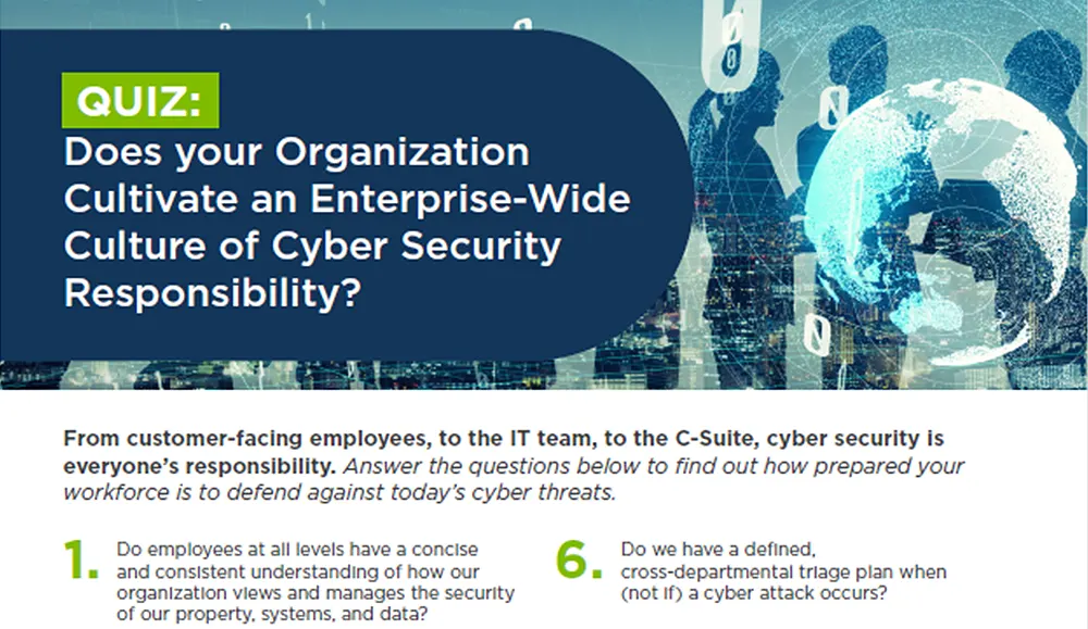 QUIZ: Does your Organization Culture of Cyber Security Responsibility?