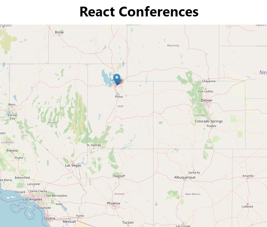 React conferences live site on local host