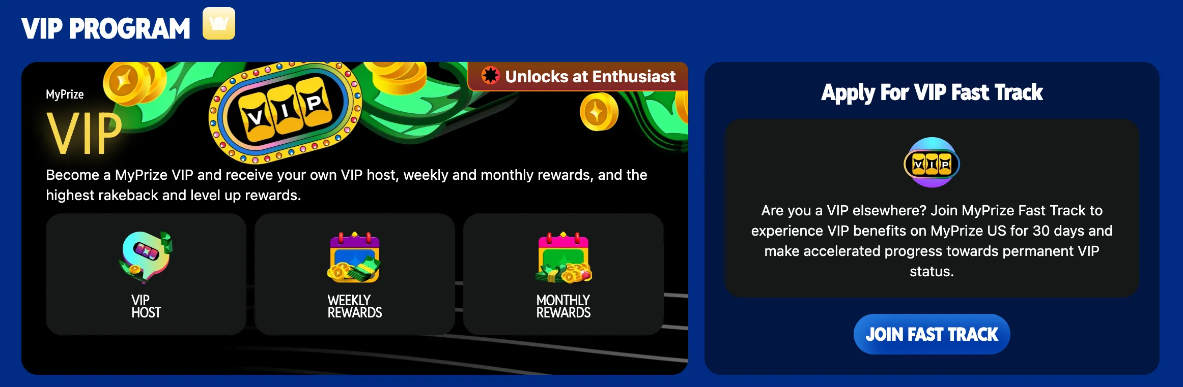 VIP Program And Loyalty Programs | MyPrize.us website screenshot