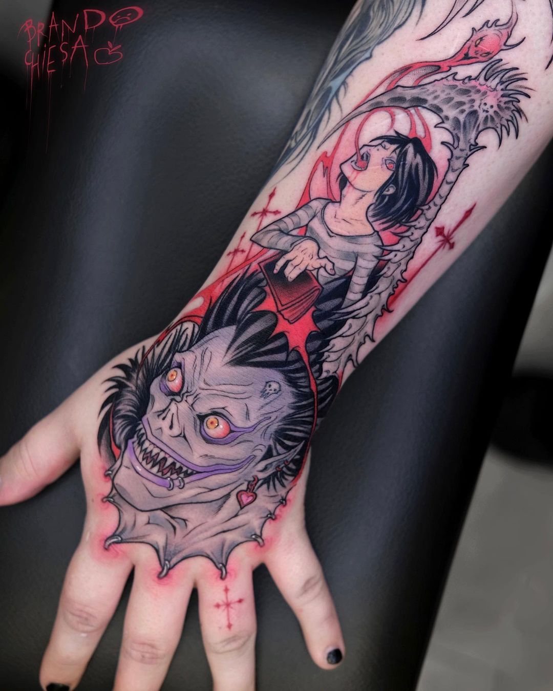 death note tattoo by brando chiesa