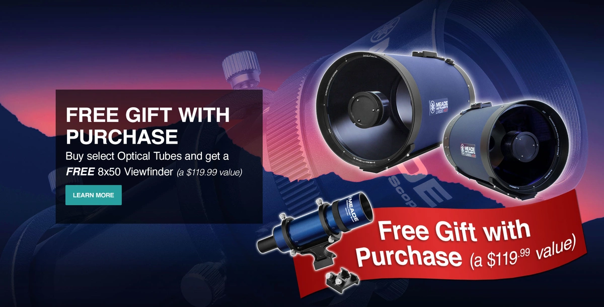 Free Gift With Purchase: Buy Select Optical Tubes And Get A Free 8x50 Viewfinder