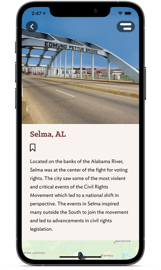 Vector civil rights app still image screenshot