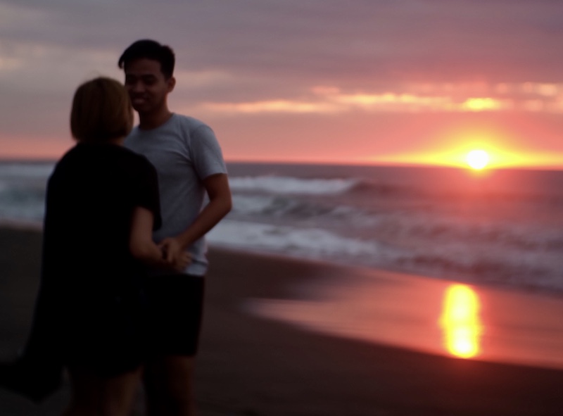 AJ and Gwe during sunset in San Juan, La Union