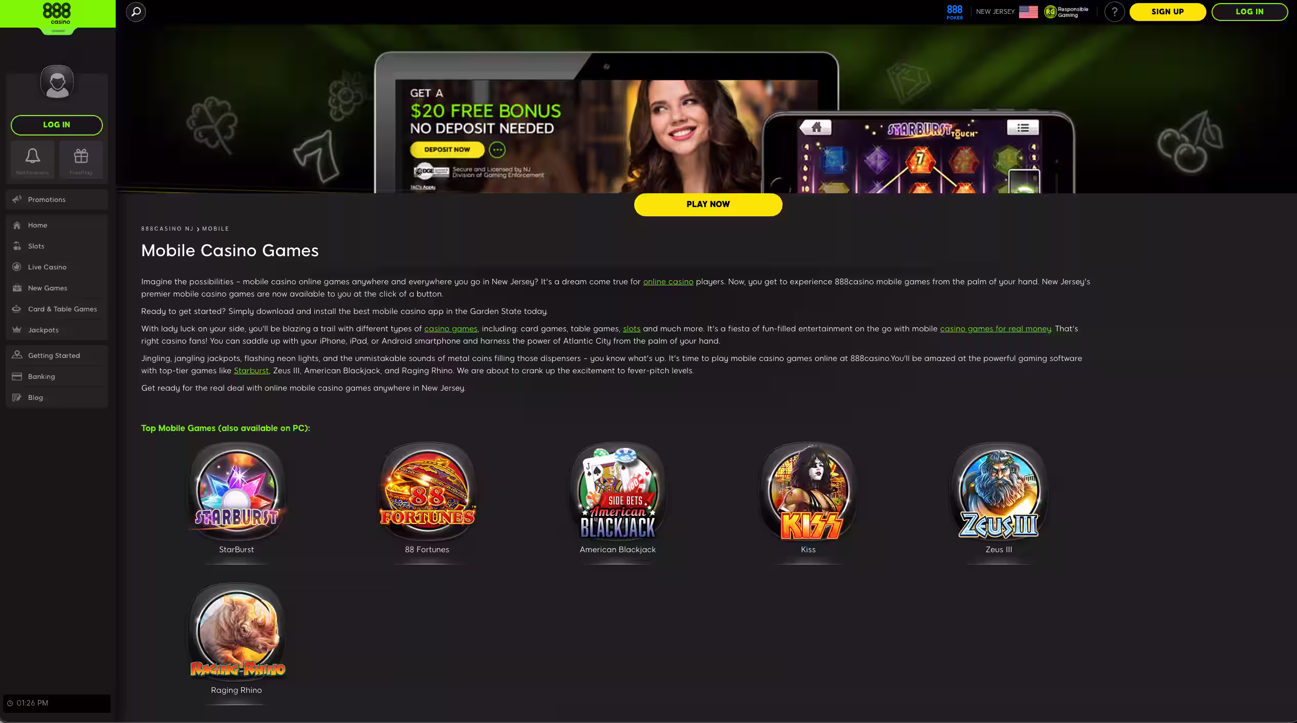 888casino web homepage