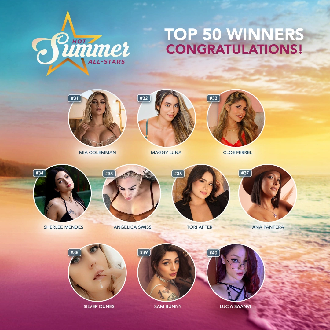 Flirt4Free live sex cams Summer contest top 40 girls