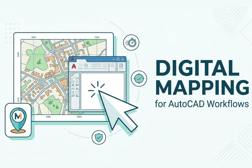 Digital mapping suitable for AutoCAD