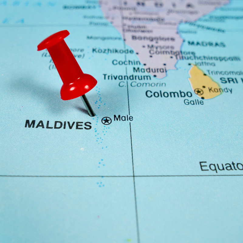 Where is the Maldives on a Map