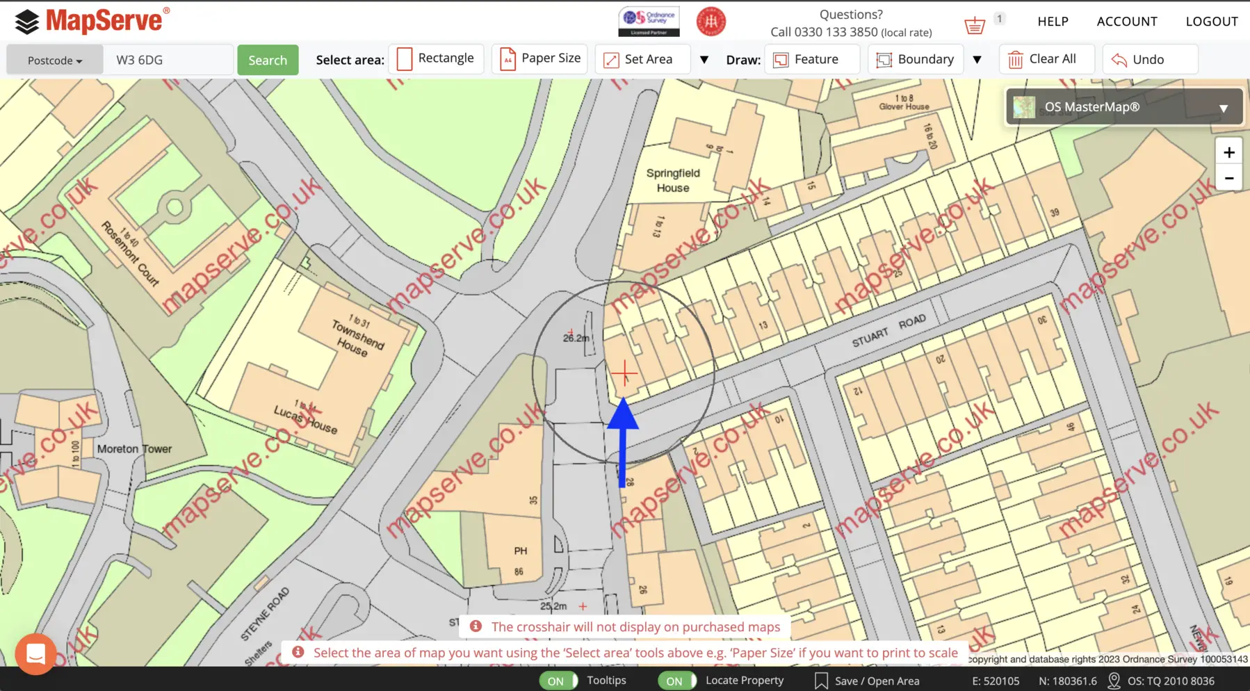 MapServe® locate property page 