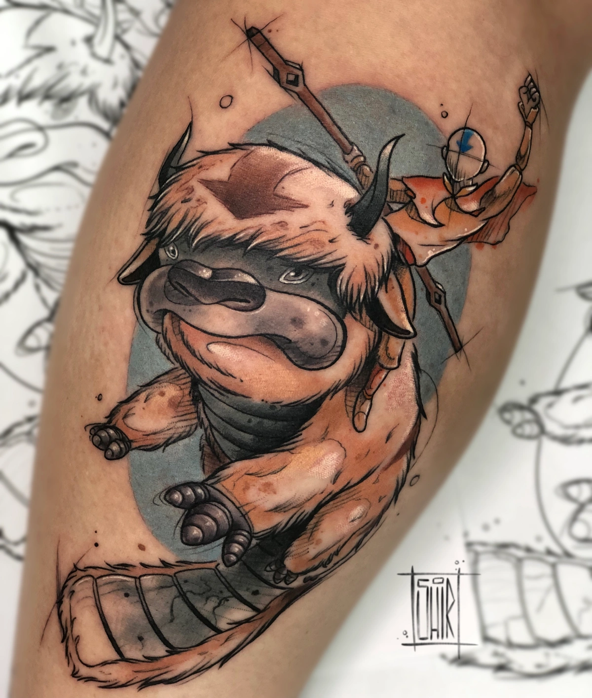 avatar yang tattoo and appa