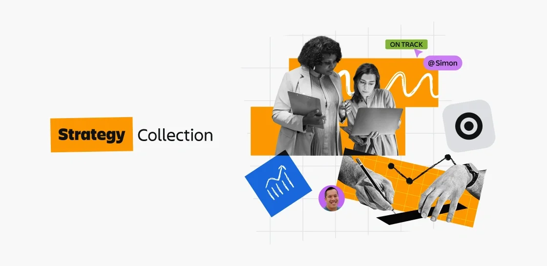 Atlassian Strategy Collection banner with people reviewing data and analytics.