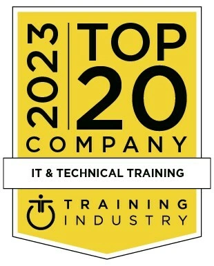 Training Industry badge awarded to Learning Tree International as a Top 20 IT and Technical Training company for 2023