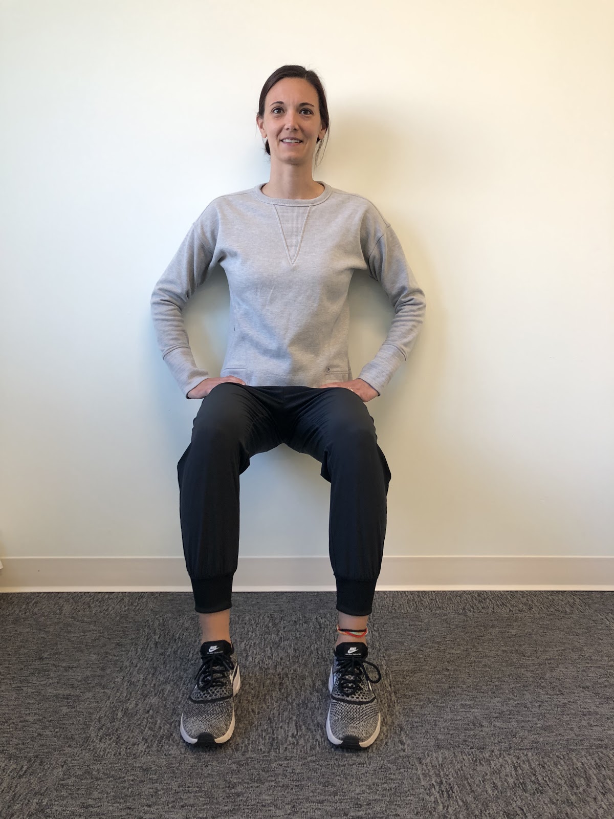pregnancy exercises - wall sit